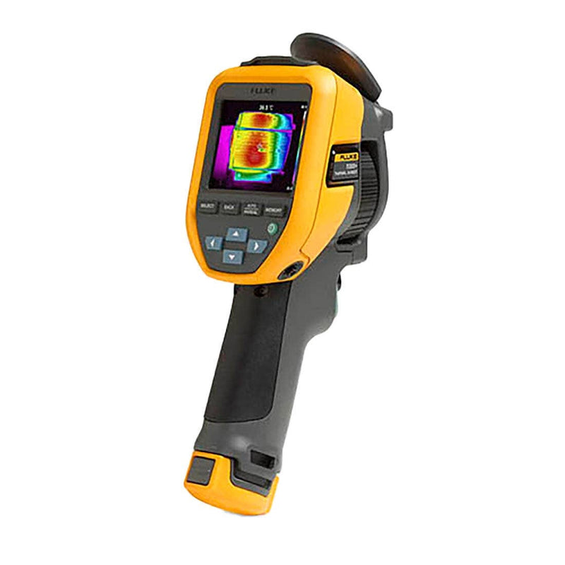 Fluke TiS55+ thermal imaging camera side profile showing lens and grip
