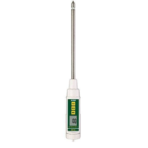 Extech MO750 soil moisture meter with integrated 8 inch heavy-duty probe and large LCD